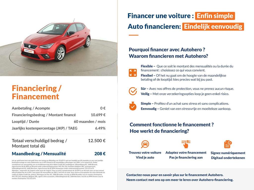 SEAT Ibiza 1.5 TSI ACT FR (année de construction 2018), Rouge, Achat, 110 kW, 1184 kg