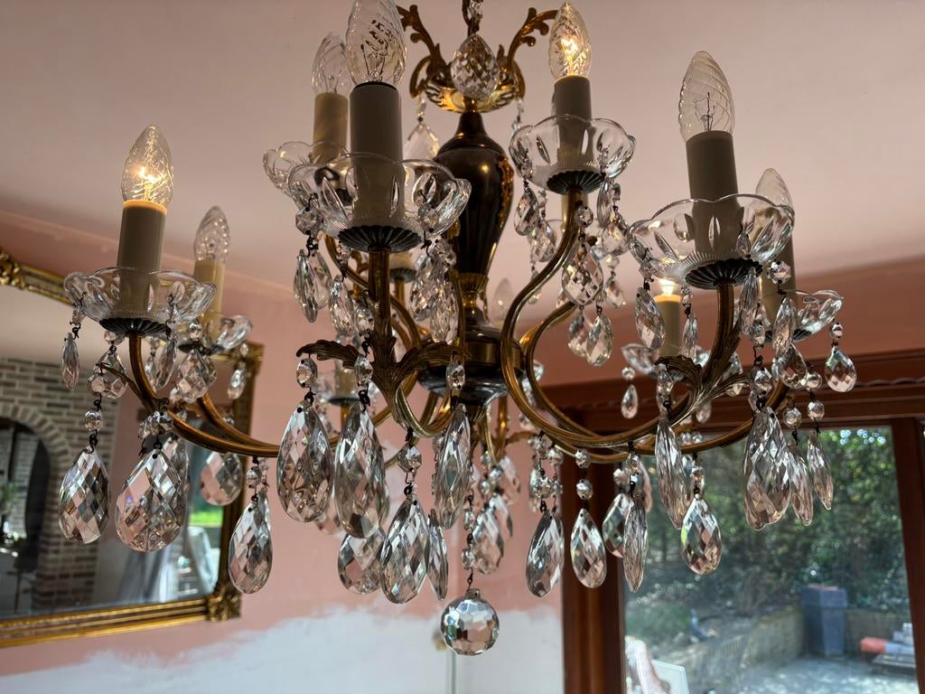 Kleine Handgemaakte kristal Hanglamp, Antiek en Kunst, Antiek | Verlichting, Ophalen