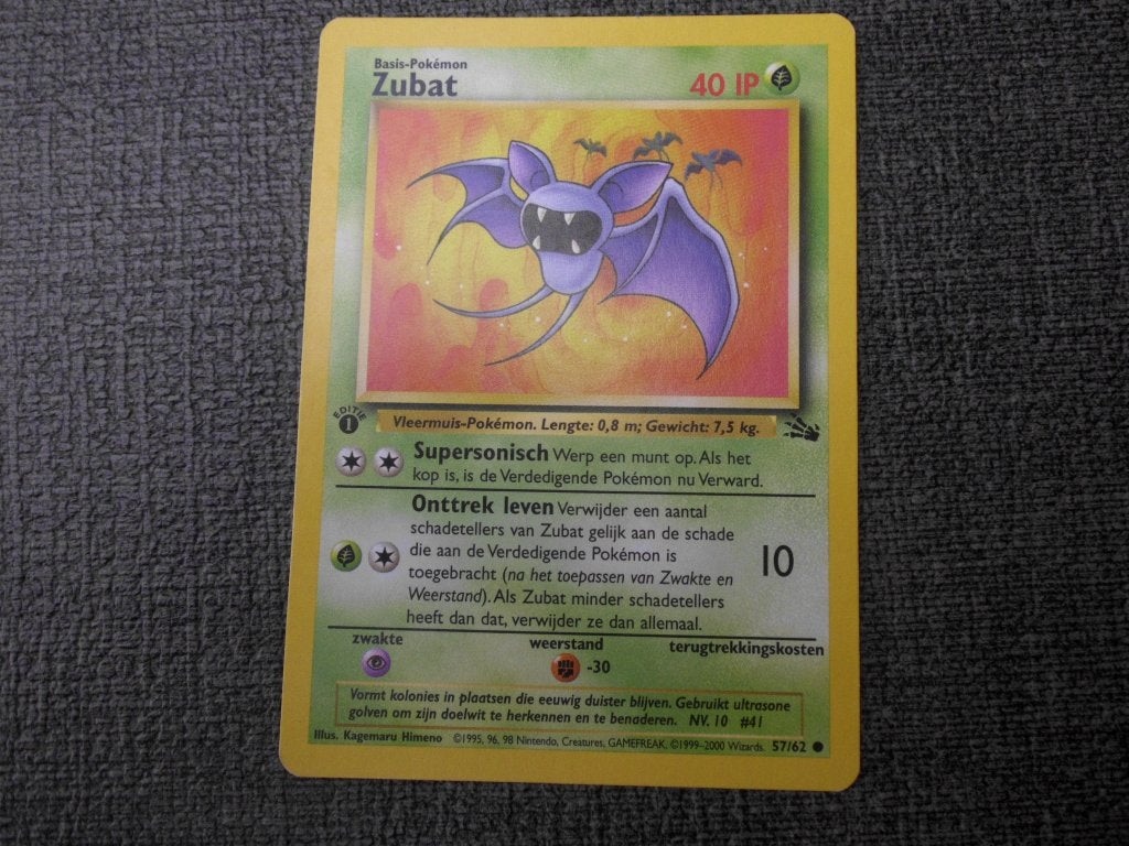 Zubat - eerste editie, Hobby en Vrije tijd, Verzenden, Zo goed als nieuw, Losse kaart
