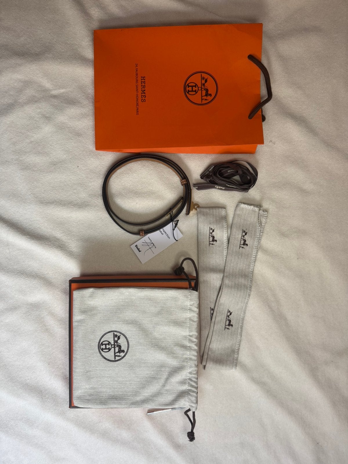 Hermes riem - Kopie, 95 tot 105 cm, Bruin, Verzenden, Echt leder