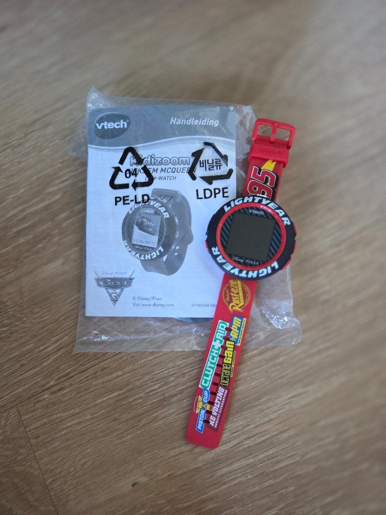 vtech cars kinderhorloge horloge, Ophalen of Verzenden, Zo goed als nieuw, Rood, Jongen