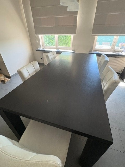 Gratis Eettafel, Huis en Inrichting, Tafels | Eettafels, Ophalen, Gebruikt, Vijf personen of meer, Rechthoekig