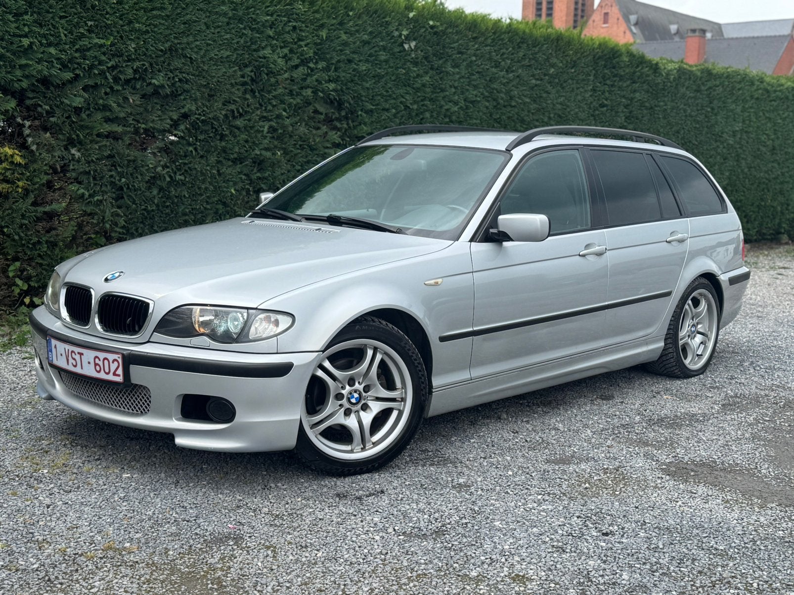 Bmw 3 serie e46 m pack touring automaat gekeurd, Autos, Cuir, Argent ou Gris, 5 portes, Automatique