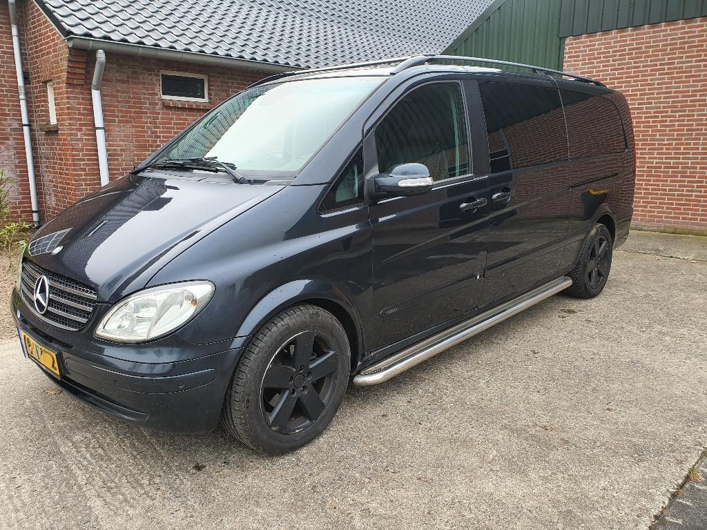 MERCEDES-BENZ VIANO CDI 3.0 Extra LANG Automaat airco 5 zits, Auto's, Automaat, Zwart, Lederen bekleding, 5 deurs