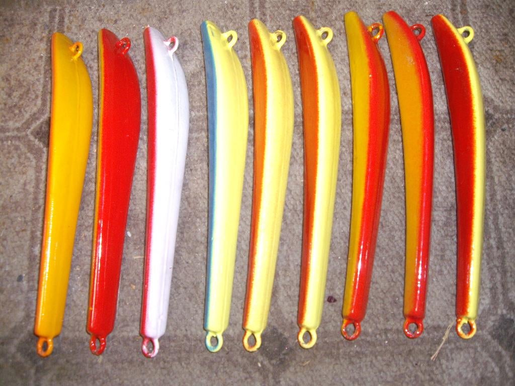 Bergman bananen vorm pilkers , in 260 - 400 en 450 gram, Watersport en Boten, Ophalen of Verzenden, Nieuw, Dobber of Lood