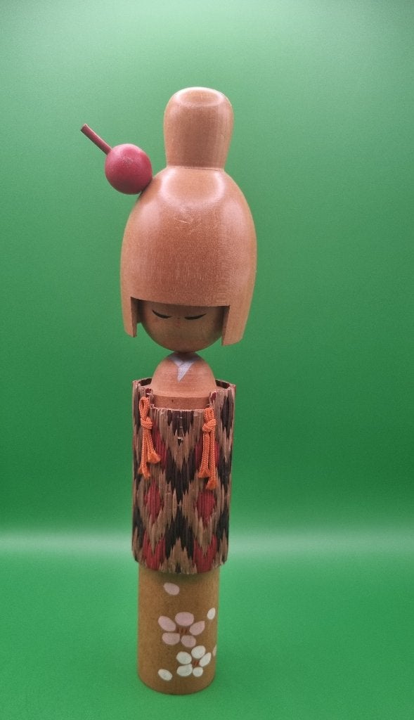 Shusaku Kokeshi vintage de Kato Koumei, Antiquités & Art, Enlèvement ou Envoi, Japon, Bois, Décoré