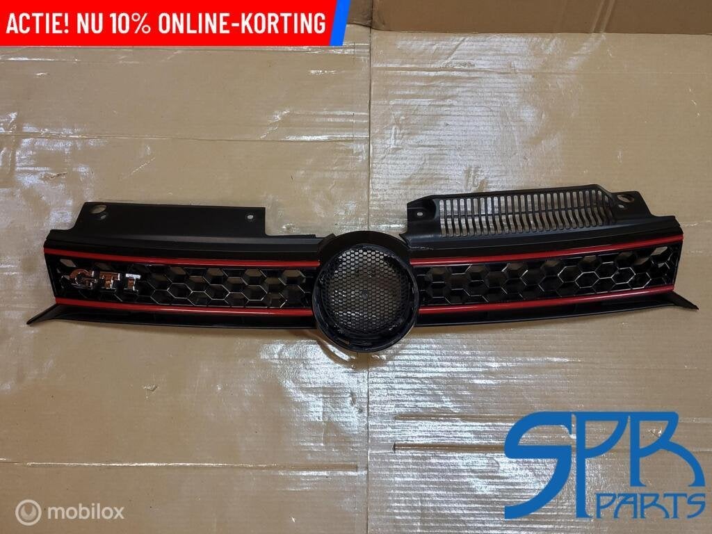 Vw GOLF 6 VI GTI LOGO GRILLE GRILL ROOD ORIGINEEL SCHADE, VOLKSWAGEN, Enlèvement ou Envoi, Volkswagen, Utilisé