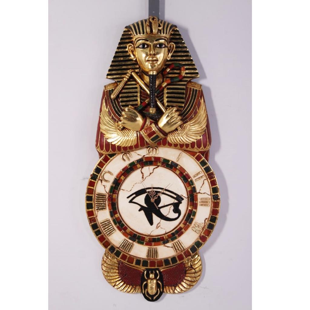 Egyptische Wandklok – Egypte klok Hoogte 102 cm, Huis en Inrichting, Ophalen, Nieuw, Overige typen