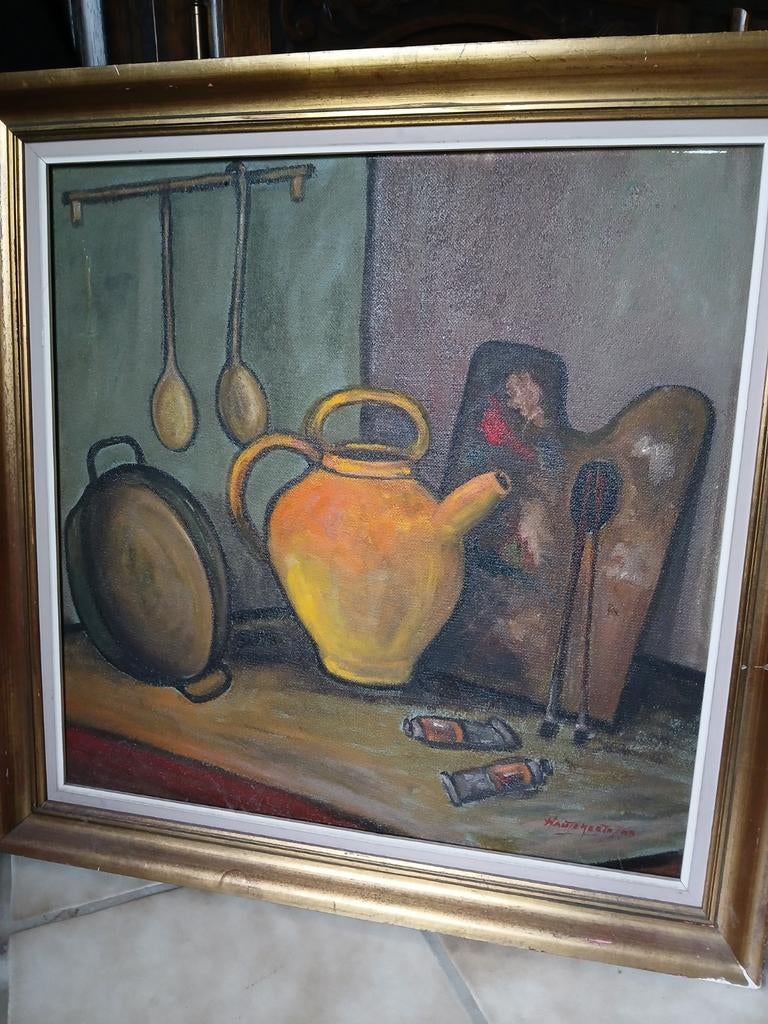 Nature morte sur bois, Antiquités & Art, Art | Peinture | Classique, Œuvre originale, Panneau, Enlèvement, Classique