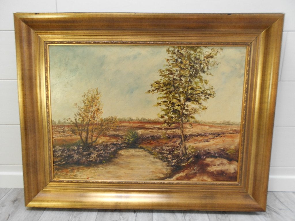 HEIDELANDSCHAP 3, Antiek en Kunst, Ophalen, Gesigneerd, Doek