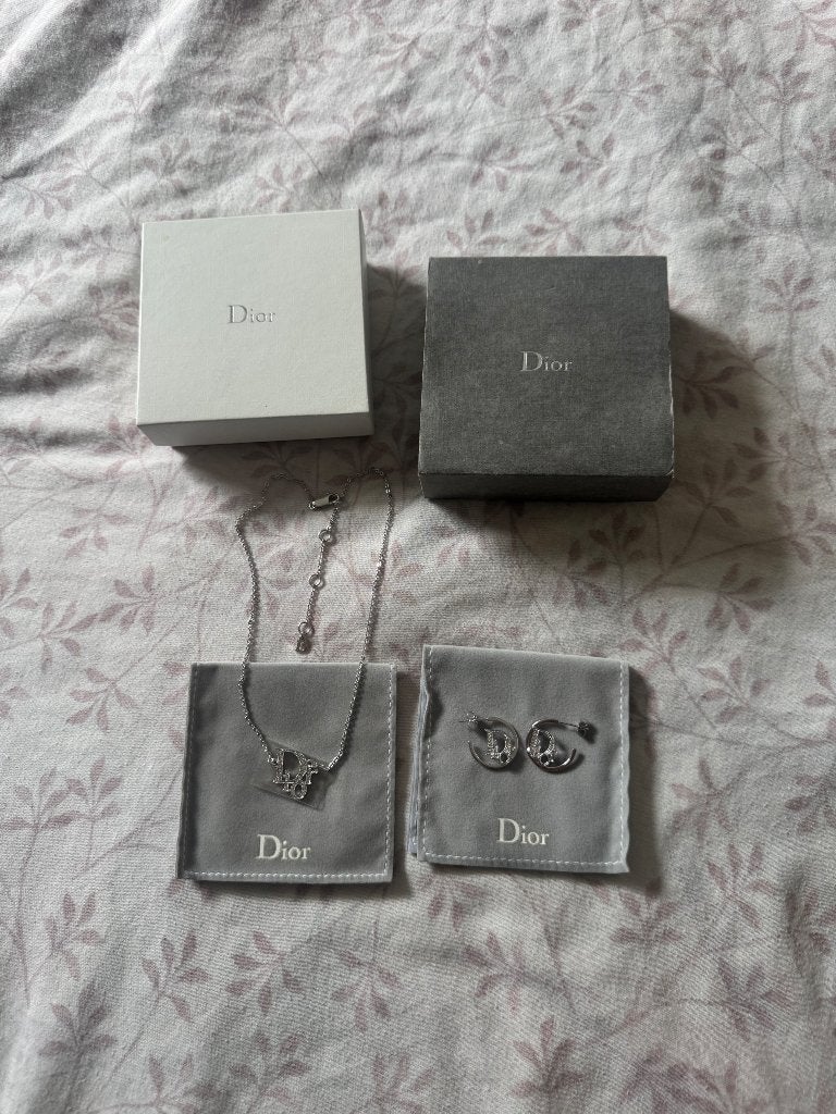Christian Dior sieraden setje, Ophalen of Verzenden, Zilver, Ketting, Verguld
