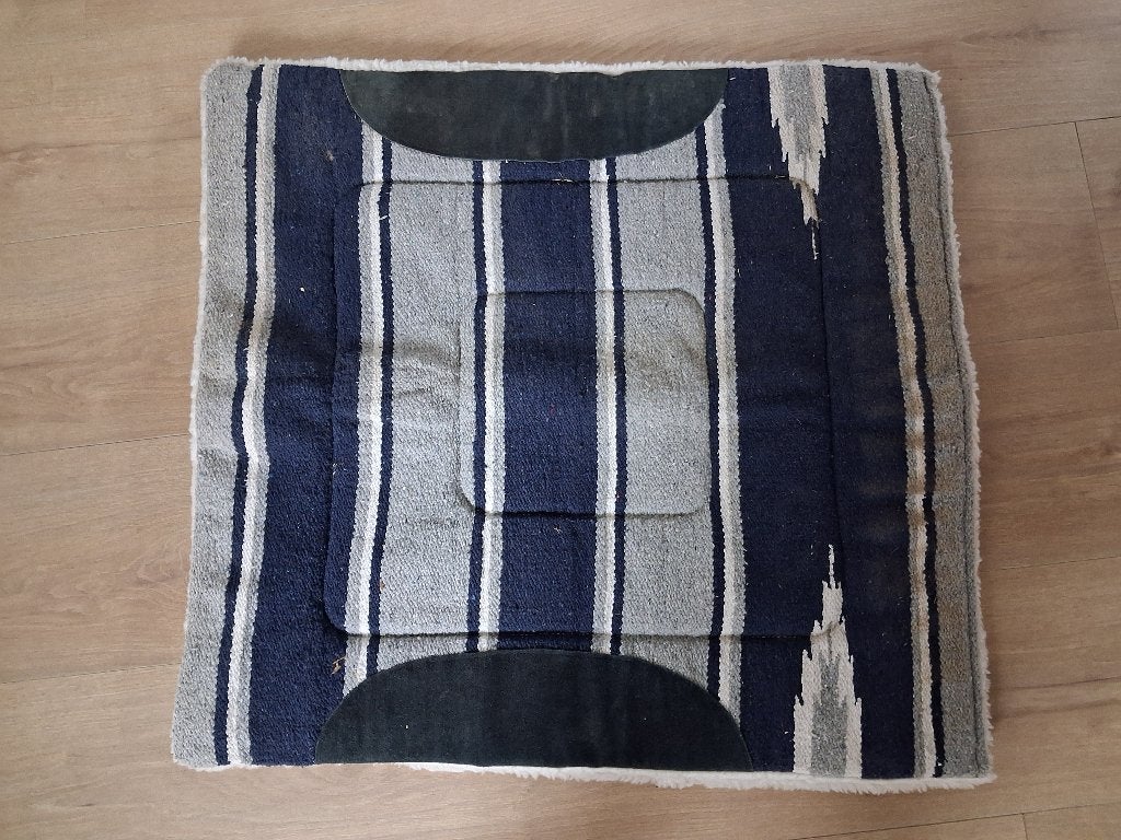 Pad voor westernzadel, Full (L), Laine, Bleu, Enlèvement ou Envoi