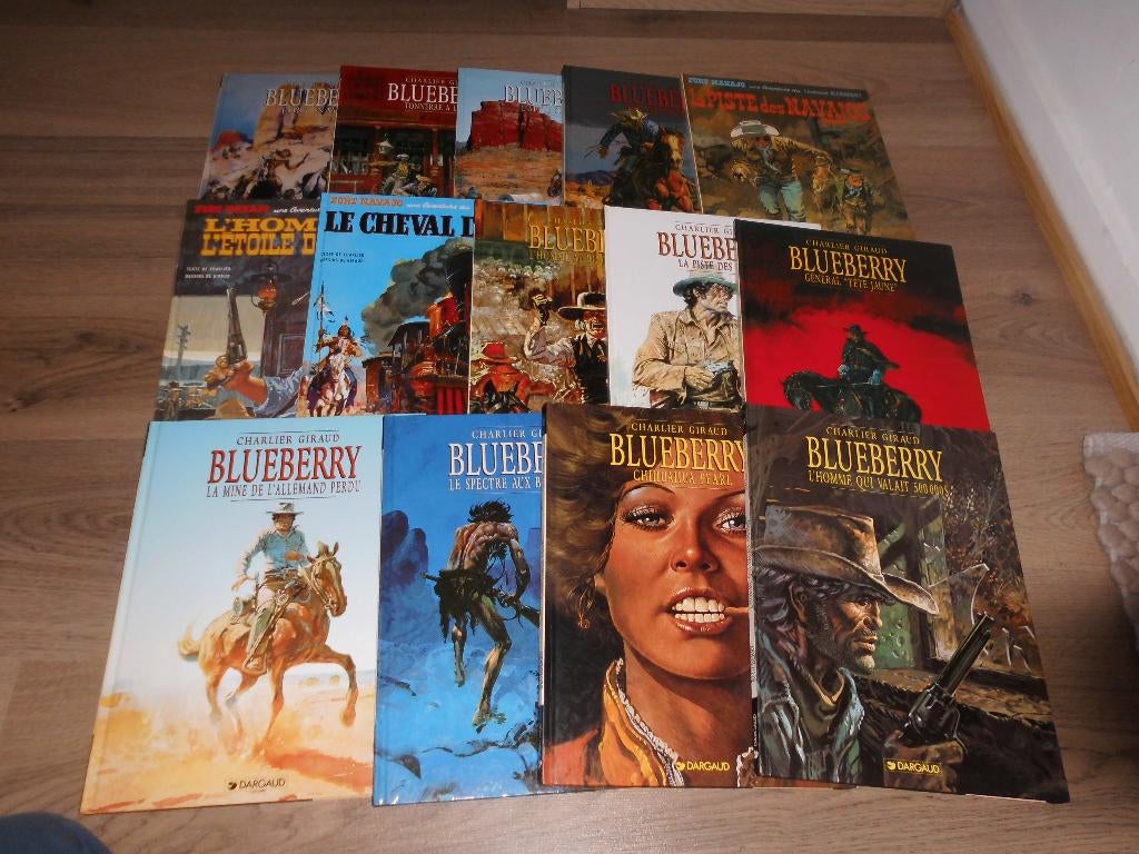 lot 14 anciennes bd tome 1 à 14  blueberry - charlier giraud, Livres, Enlèvement ou Envoi
