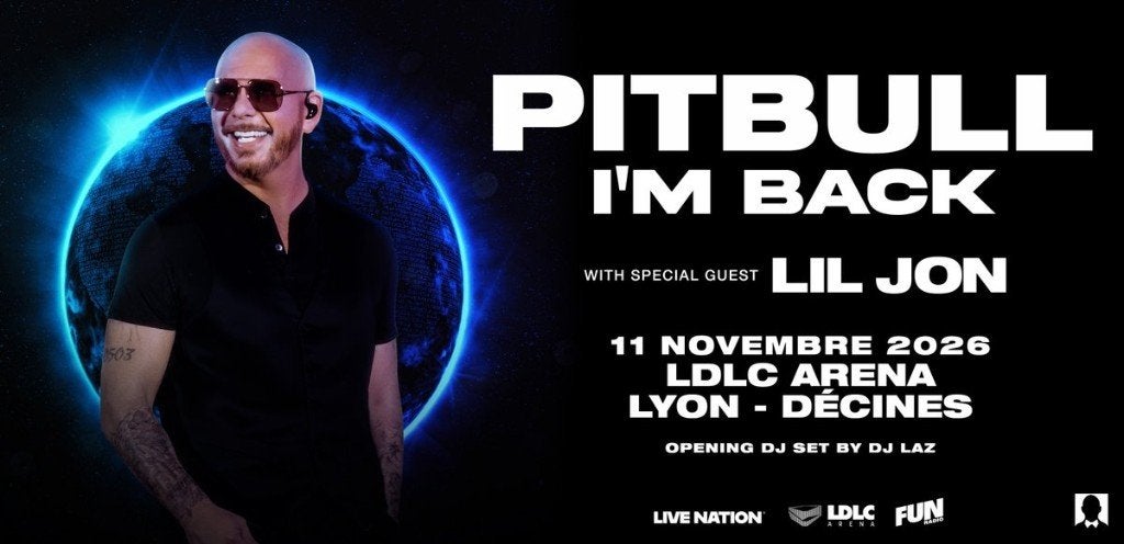 Places de concert PITBULL - LDLC Arena - 11/11/2026, Tickets & Billets
