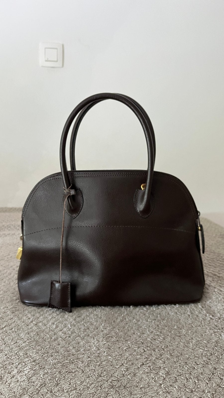 Vintage bruine tas, Handtassen en Accessoires, Tassen | Damestassen, Verzenden, Gebruikt, Bruin, Handtas
