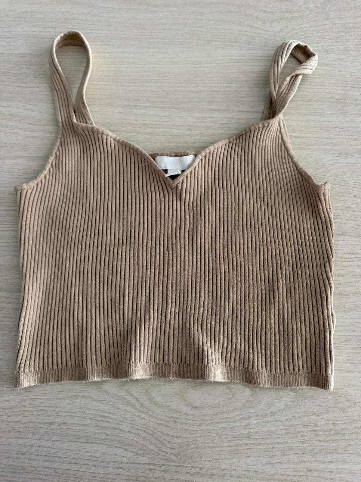 Beige crop top, Maat 38/40 (M), Beige, Ophalen of Verzenden, Zonder mouw