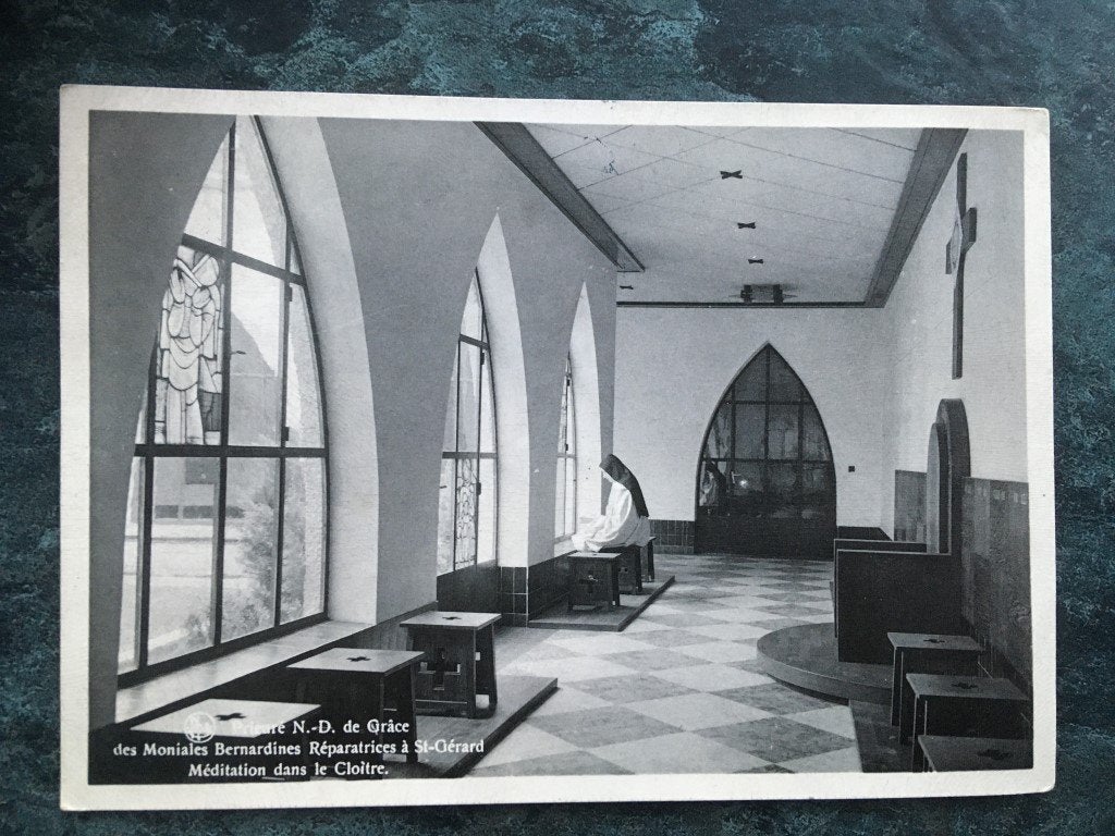 carte postale Saint Gérard - prière dans un monastère, Collections, Enlèvement ou Envoi, Namur