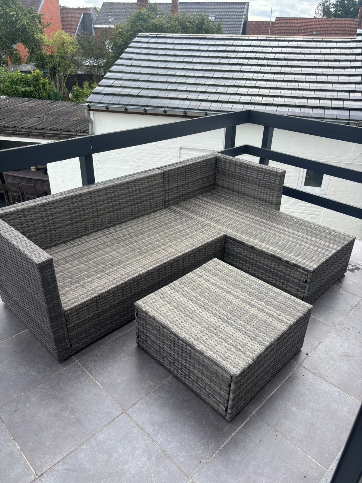 Hoek loungeset, Jardin & Terrasse, Ensembles de jardin, Enlèvement, Comme neuf, Sets de jardin