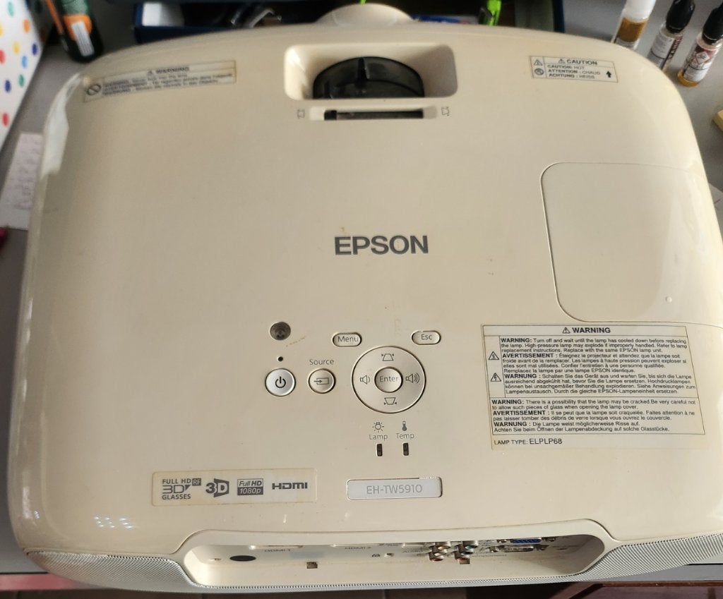 Epson EH-TW5910 - 3LCD-projector - 3D- 2100 lumens - Full HD, Ophalen, EPSON, Gebruikt, LCD