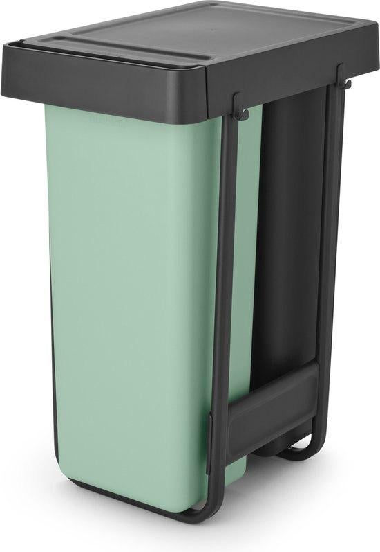 Brabantia Sort & Go Inbouw Prullenbak - 2 x 30 liter, Ophalen, Overige typen, Kunststof, Nieuw