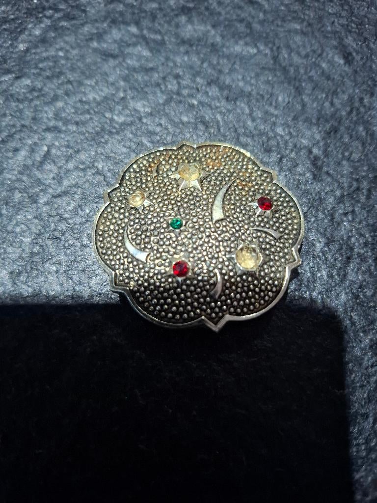 Bijoux anciens, Bijoux, Sacs & Beauté, Bijoux anciens, Enlèvement ou Envoi, Autres matériaux, Broche, Avec pierre précieuse