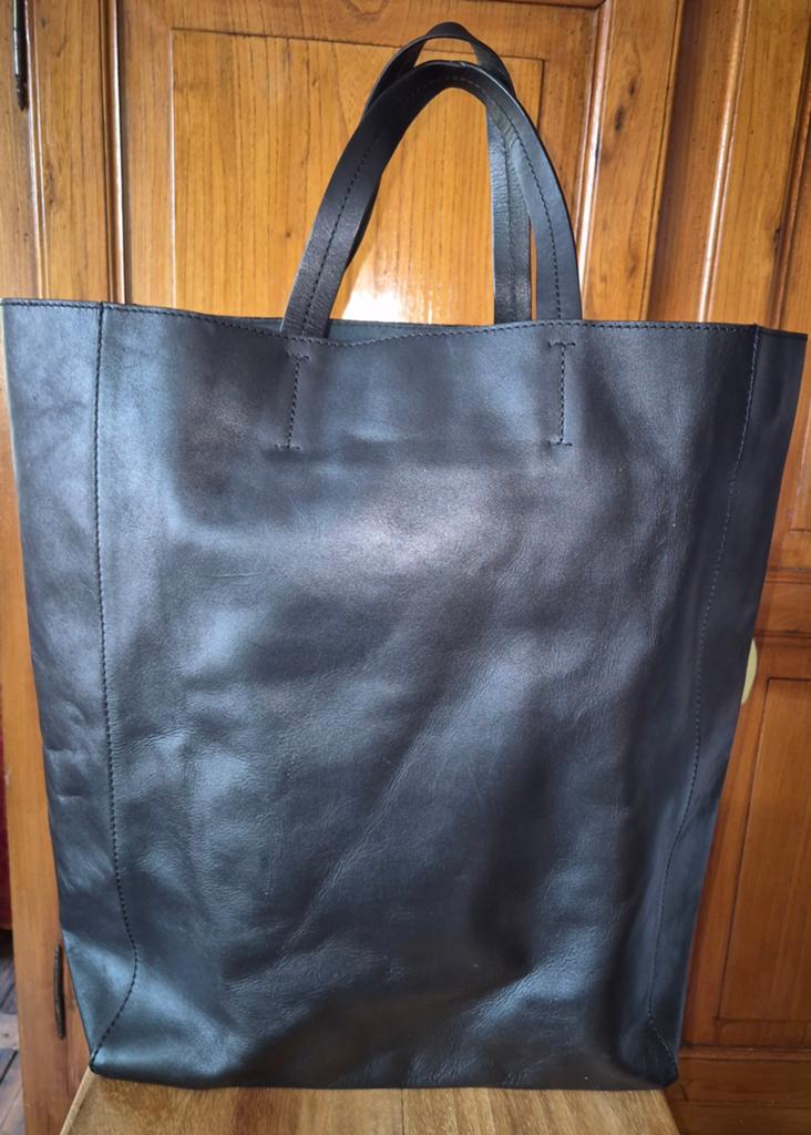 Designers remix zwart leren big shopper, Ophalen of Verzenden, Zo goed als nieuw, Zwart, Handtas