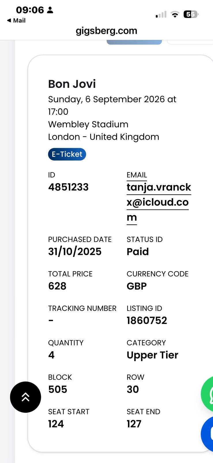 Concert Bon Jovi Wembley, Tickets en Kaartjes, Kortingen en Cadeaubonnen
