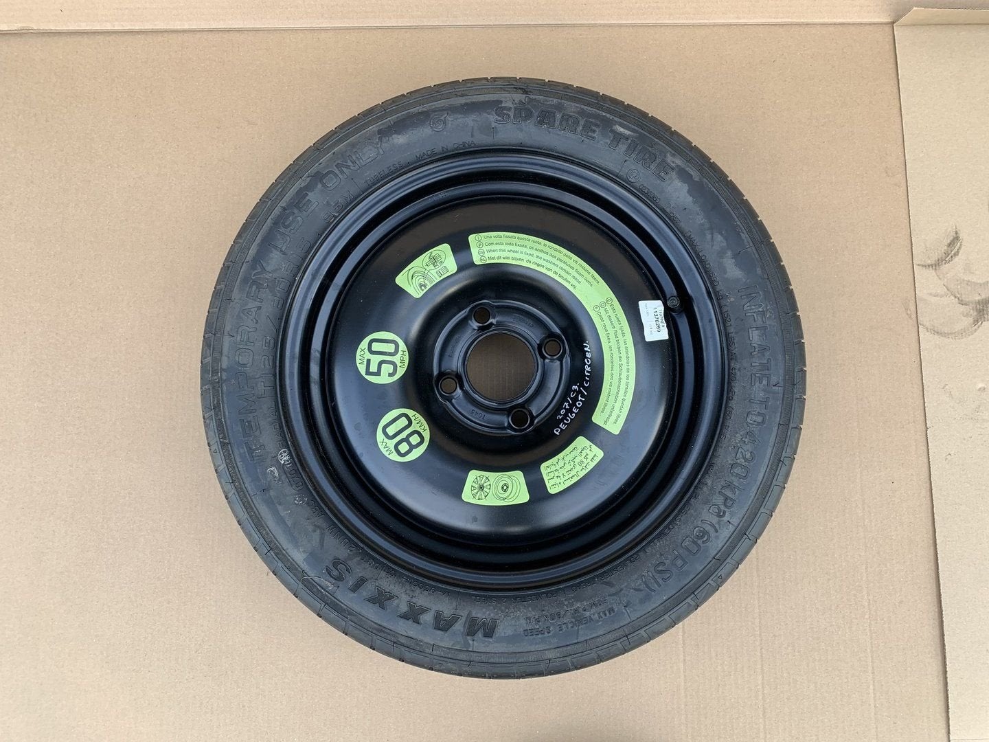 Thuiskomer Peugeot / Citroën 4x108 15 inch reservewiel, Citroën, -, Utilisé, -
