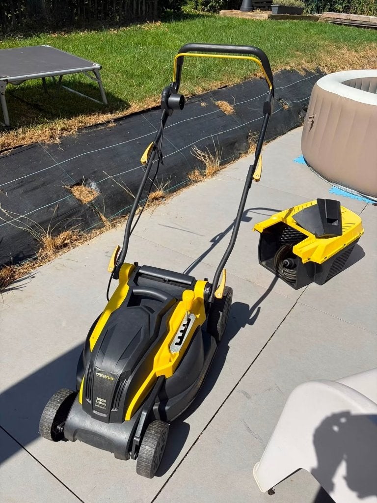 Tondeuse Electrique PowerPlus, Jardin & Terrasse, Tondeuse rotative, 40 à 49 cm, Utilisé, Tondeuses à gazon électriques