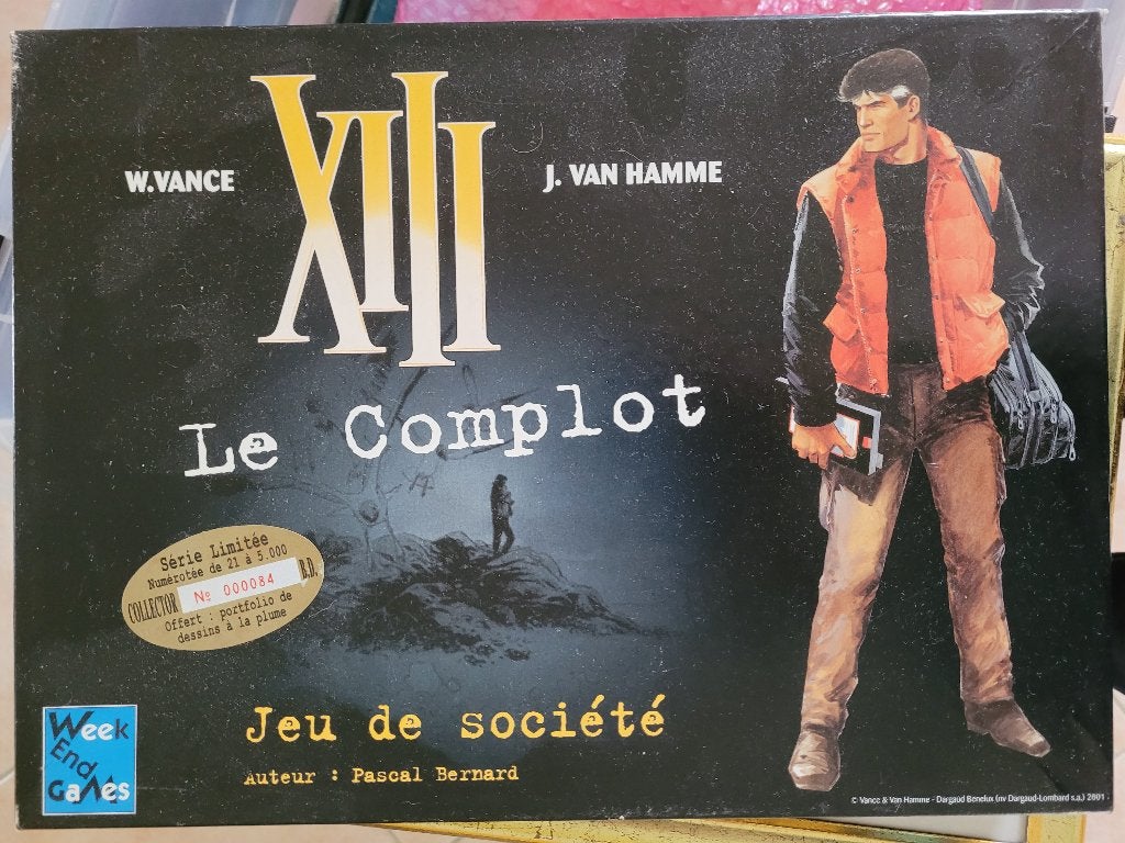 Bordspel BD XIII The Conspiracy 1e editie + 6 portefeuilles, Hobby en Vrije tijd, Ophalen, Zo goed als nieuw