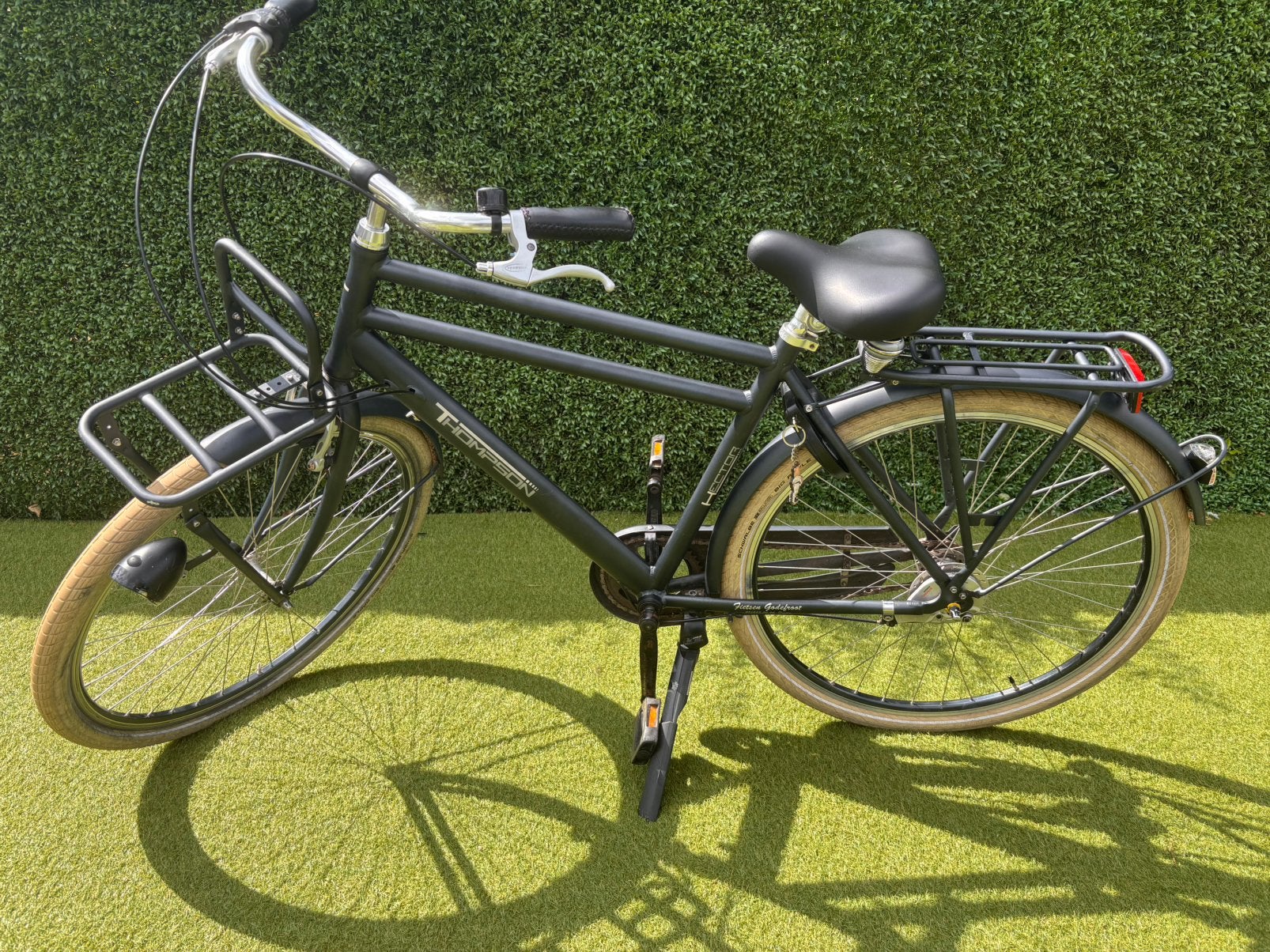 Herenfiets - tienerfiets met bagagedrager vooraan, Vélos & Vélomoteurs, Autres marques, Vitesses, Frein sur jante, 49 à 53 cm
