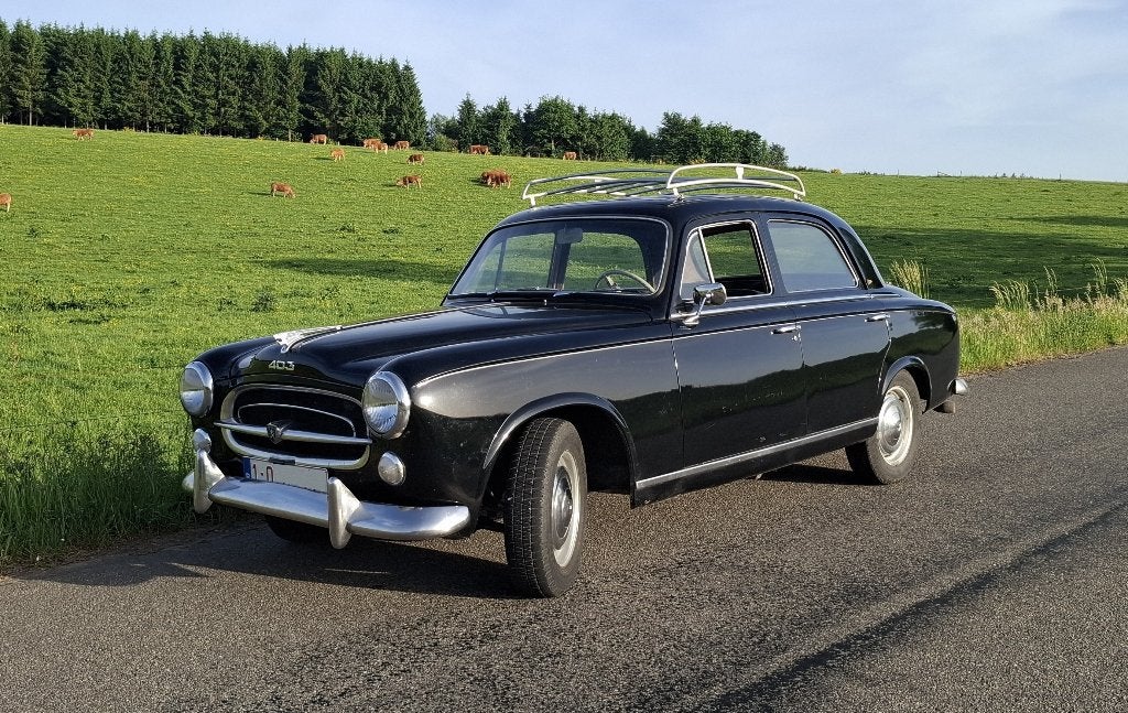 PEUGEOT 403 8CV 1958 Très saine Historique entretien récent, Auto's, 4 deurs, Overige modellen, 4 cilinders, Zwart