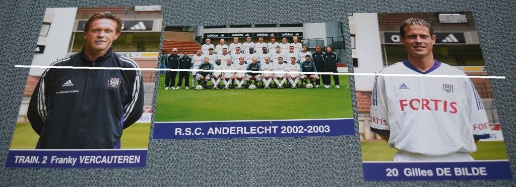 RSC Anderlecht/2002 - 2003/30 photos/15 x 10 cm, Envoi, Comme neuf, Cartes de joueur