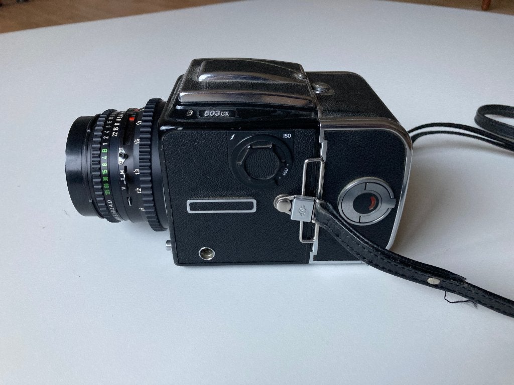 Hasselblad 503CX + Carl Zeiss Planar 1:2,8, TV, Hi-fi & Vidéo, Appareils photo analogiques, Enlèvement, Utilisé, Reflex miroir