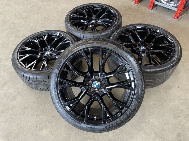 21 / 22 INCH ORIGINELE VELGEN  X5M X6M STYLE 809 M ZWART, Autos : Pièces & Accessoires, Pneus & Jantes, Pneus été, 21 pouces, Pneu(s)