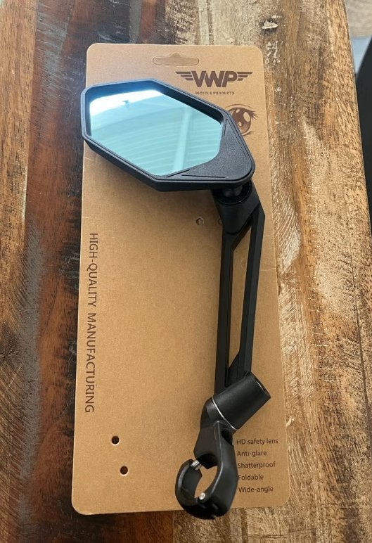 Fietsspiegel - VWP - Anti-verblinding - Breedbeeld, Ophalen of Verzenden, Info@onlinebikeparts.be, Online Bike Parts, Rijkmakerlaan 24, 2910 Essen