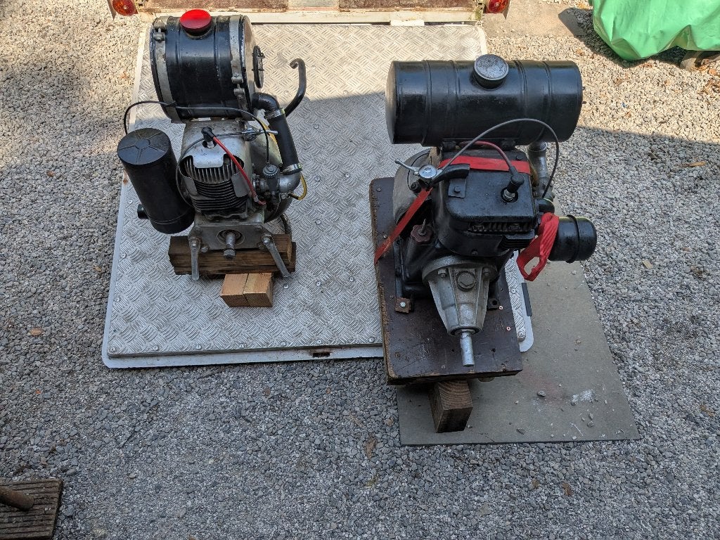 Stationaire motor, Ophalen, Gebruikt