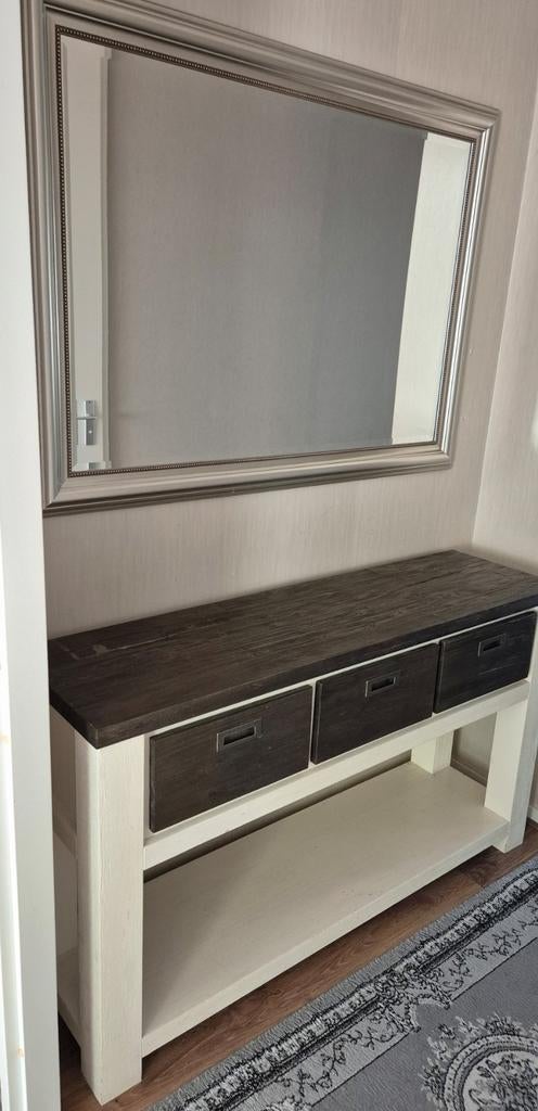 Sidetable met lades 140 cm inclusief wand spiegel!!!, Ophalen of Verzenden, Zo goed als nieuw