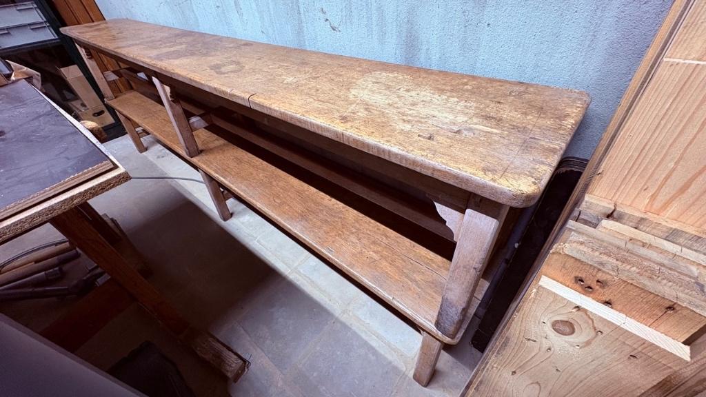 Rare Paire de Bancs de Réfectoire Anciens  (2m60 !!!), Antiquités & Art, Enlèvement