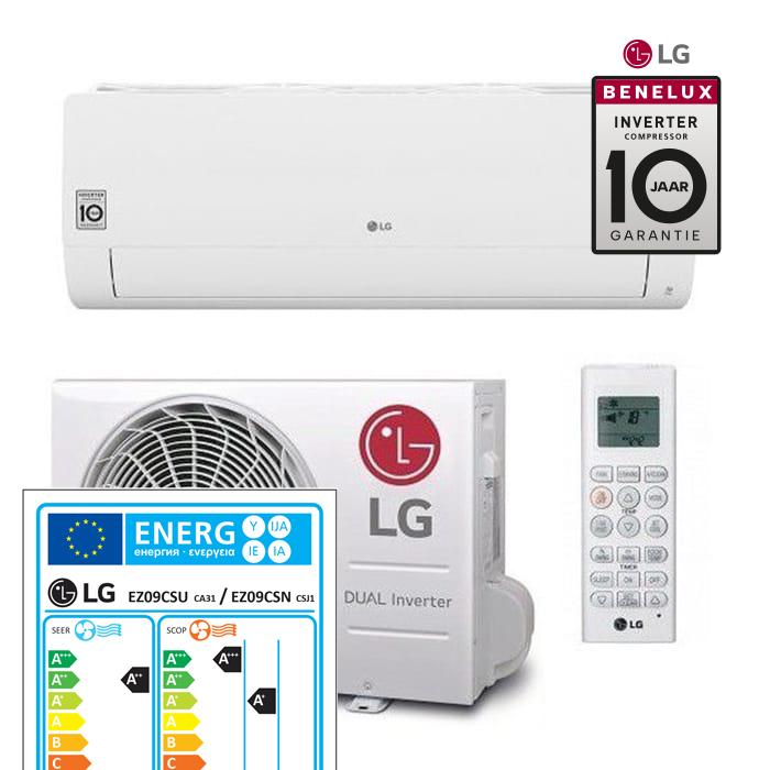LG airco Standard +WiFi EZ 2,5k tot 7kW single split – nieuw, Elektronische apparatuur, Koelen en Ontvochtigen, Timer, Nieuw, 3 snelheden of meer