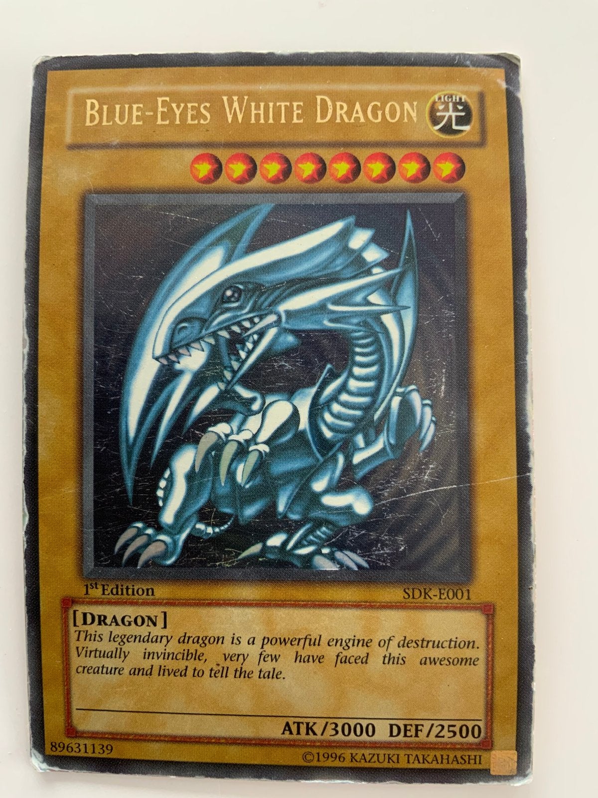 Yu gi Oh first edition Blue Eyes White Dragon, Hobby en Vrije tijd, Verzamelkaartspellen | Yu-gi-Oh!, Ophalen, Gebruikt