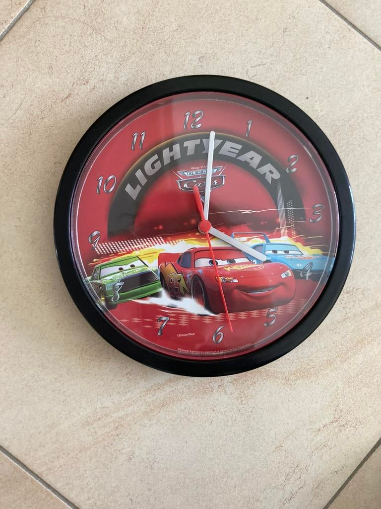 CARS Muur klok voor kinderkamer, Ophalen, Gebruikt, Klok
