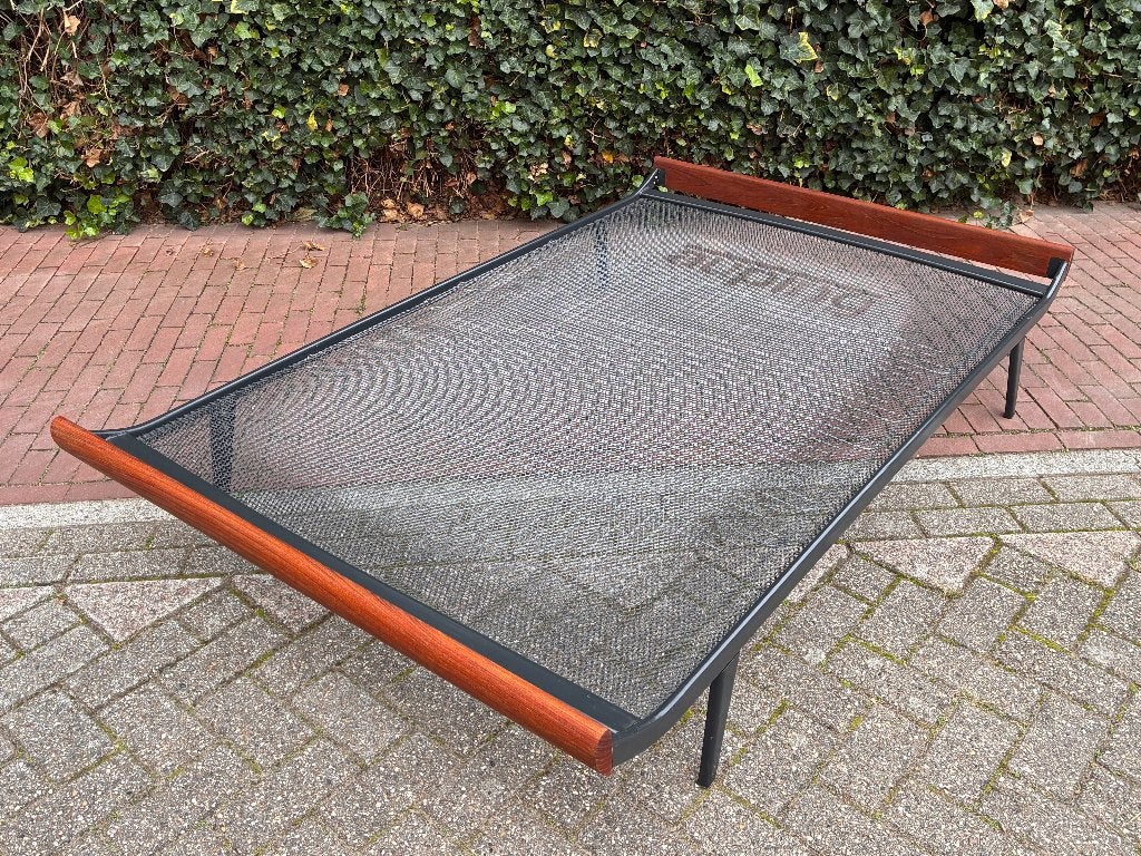 Auping Cleopatra Bed Twijfelaar Cordemeijer, Gris, Queen size, Enlèvement, Utilisé
