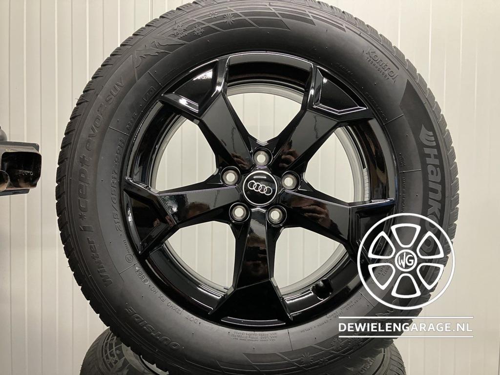 Audi Q3 BLACK Velgen + Winterbanden Origineel NIEUW Winterse, Auto-onderdelen, 215 mm, -, -, Banden en Velgen