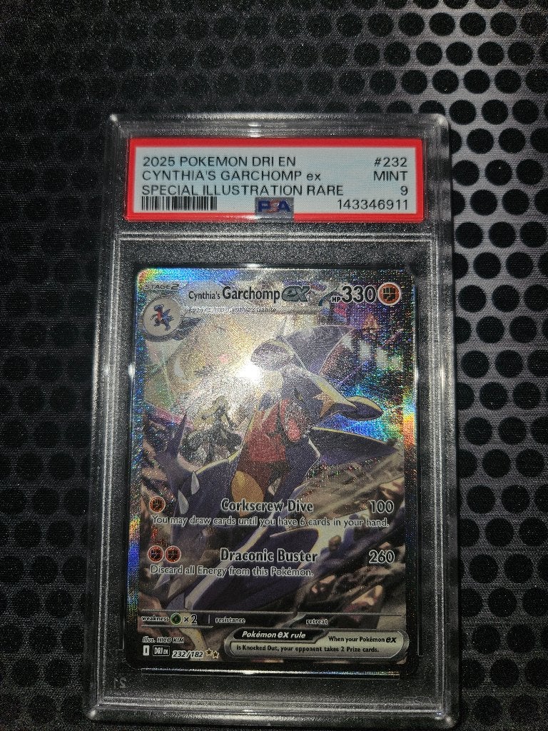 Cynthia's garchomp ex PSA 9, Ophalen of Verzenden, Nieuw, Losse kaart