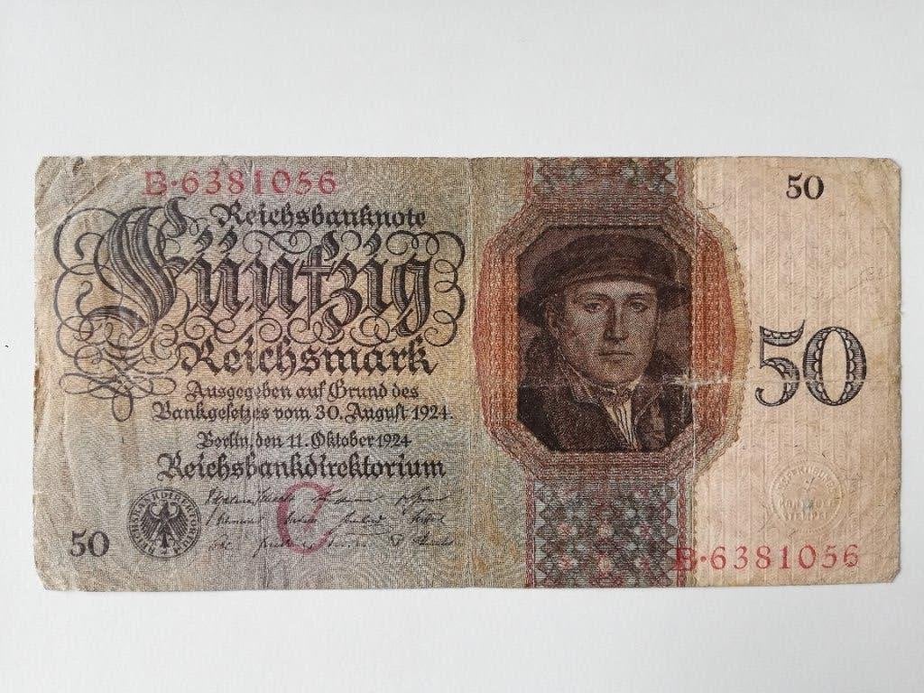 50 mark de 1924, Envoi