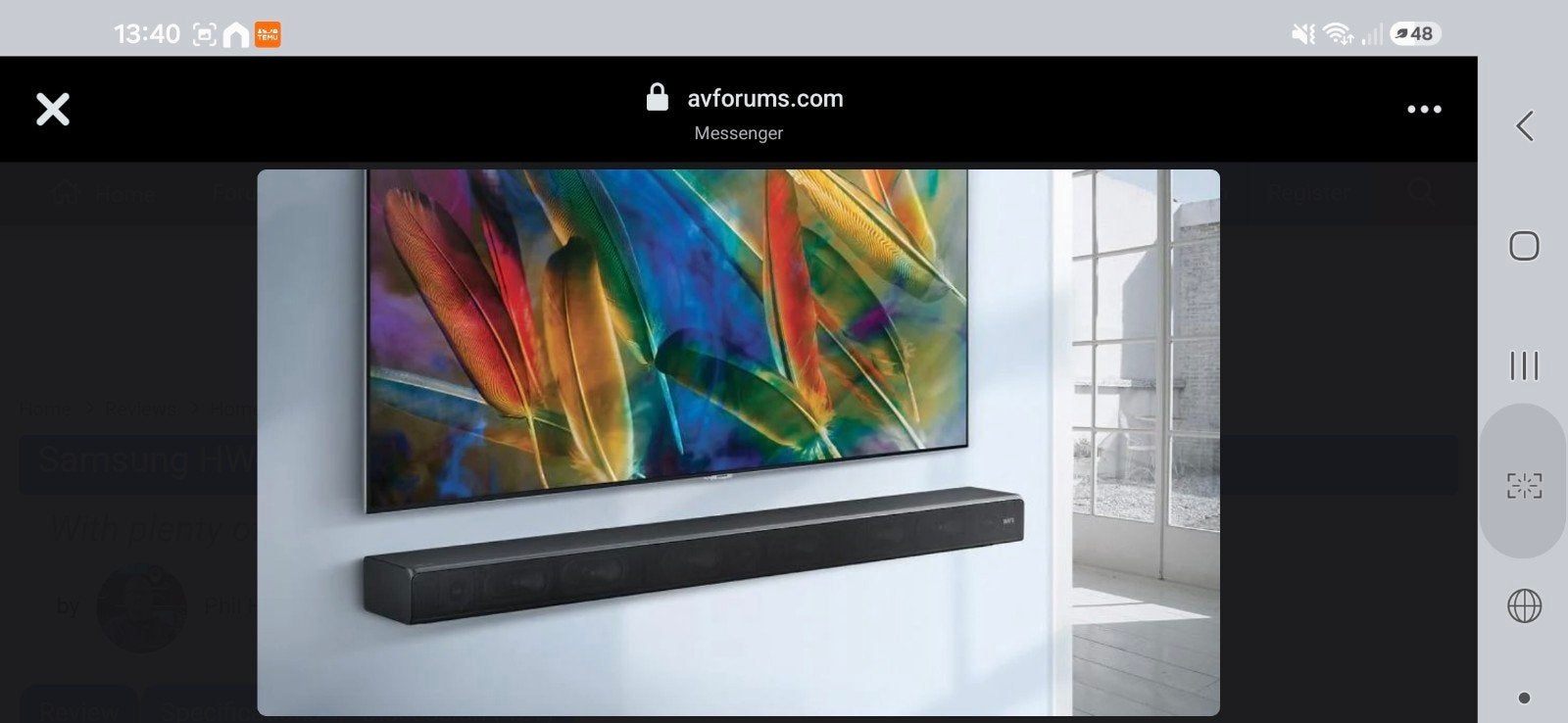 Samsung soundbar MS650 met rear speakers, Enlèvement, Bluetooth, Comme neuf