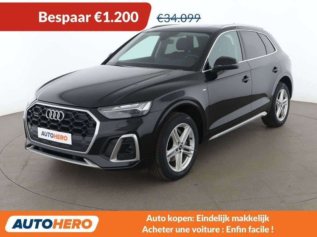 Audi Q5 40 TDI Mild-Hybrid quattro S line (bj 2021), Auto's, Audi, Automaat, Euro 6, Q5, Zwart