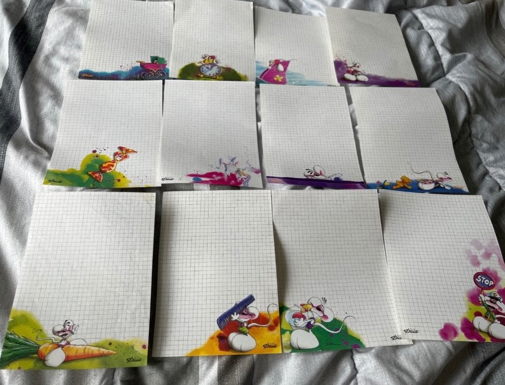 Pakket witte blaadjes, Verzamelen, Ophalen, Diddl, Gebruikt, Papier, Kaart of Schrift