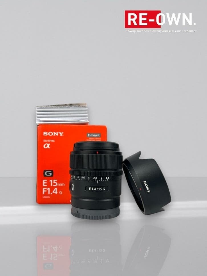 SONY E 15MM F/1.4 G | NIEUWSTAAT | DOOS | GROOTHOEK |, Audio, Tv en Foto, Sony E-mount, Sony, ,, Zo goed als nieuw